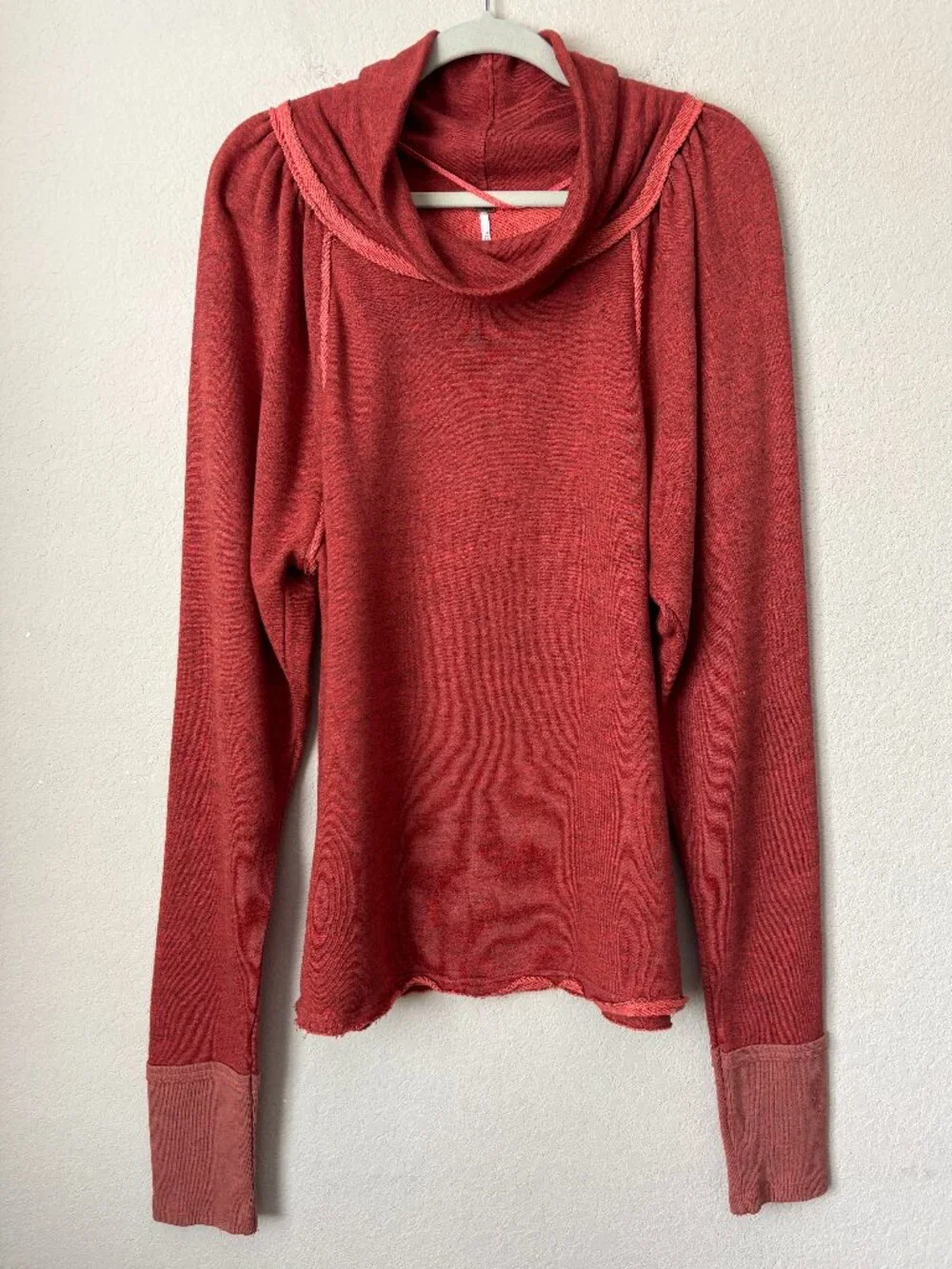 Free People XL Cowl Neck Puff Long Sleeve Lua Pullover - Picture 2 of 11